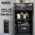 SLOWER ROLL-UP SHELFRACK Derek L