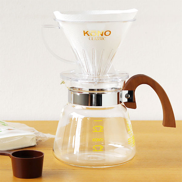 コーヒー用品/KONO式名門ドリッパー4人用セット ウッドハンドル