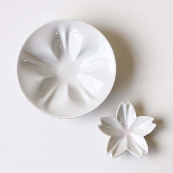 桜 小皿 豆皿 箸置き6枚セット 葉付き桜 箸置き | sen no STORE